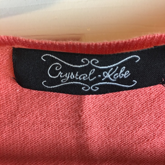 Crystal-Kobe Pink and Grey Button Top - Picture 4 of 6